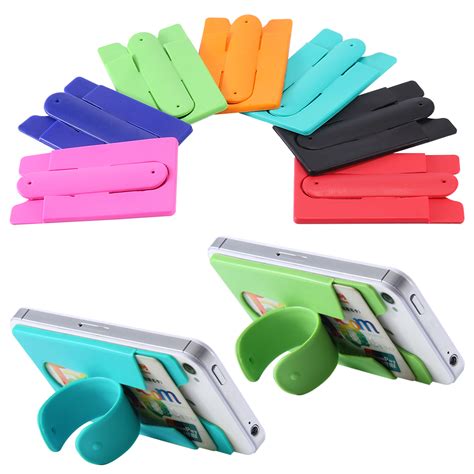 silicone smart wallet cell phone card holder|custom cell phone card holders.